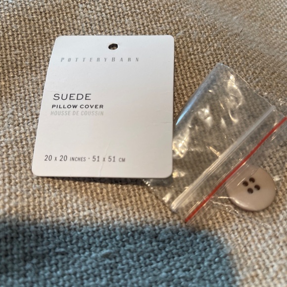 Pottery barn pieced suede pillow cover - Picture 6 of 6